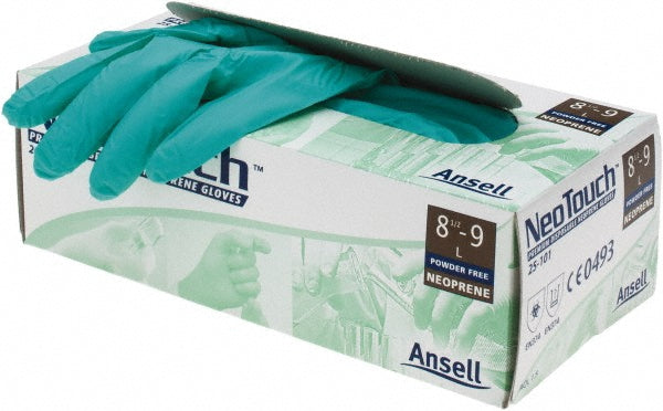Ansell 385730 Disposable Glove Series Microflex Neotouch, Size Large, 5.1 mil, Synthetic Polymer Coated, Neoprene, Chemical-Resistant Grade, Powder-Free