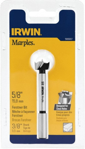 Irwin 1966897 5/8" Uncoated Carbon Steel Forstner Drill Bit
