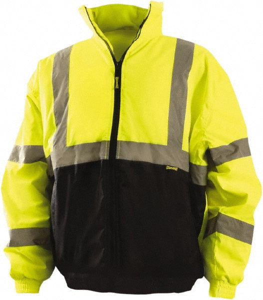 OccuNomix LUX-250-JB-BYXL Cold Weather Jacket Size X-Large, Black & Hi-Visibility Yellow, Polyester