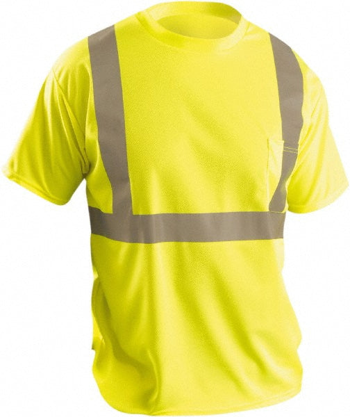 OccuNomix LUX-SSETP2B-YM Work Shirt High-Visibility, Medium, Polyester, High-Visibility Yellow, 1 Pocket