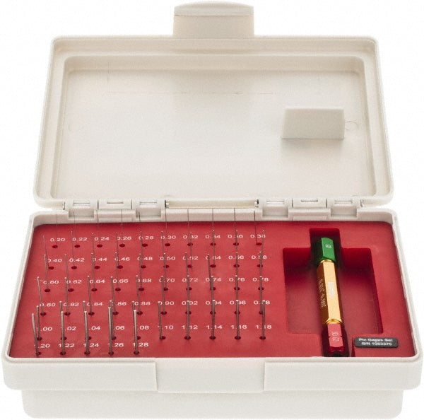 SPI 22-178-8 Class ZZ Plug Gage Set 0.2 to 1.28 mm Range, 55 Pc