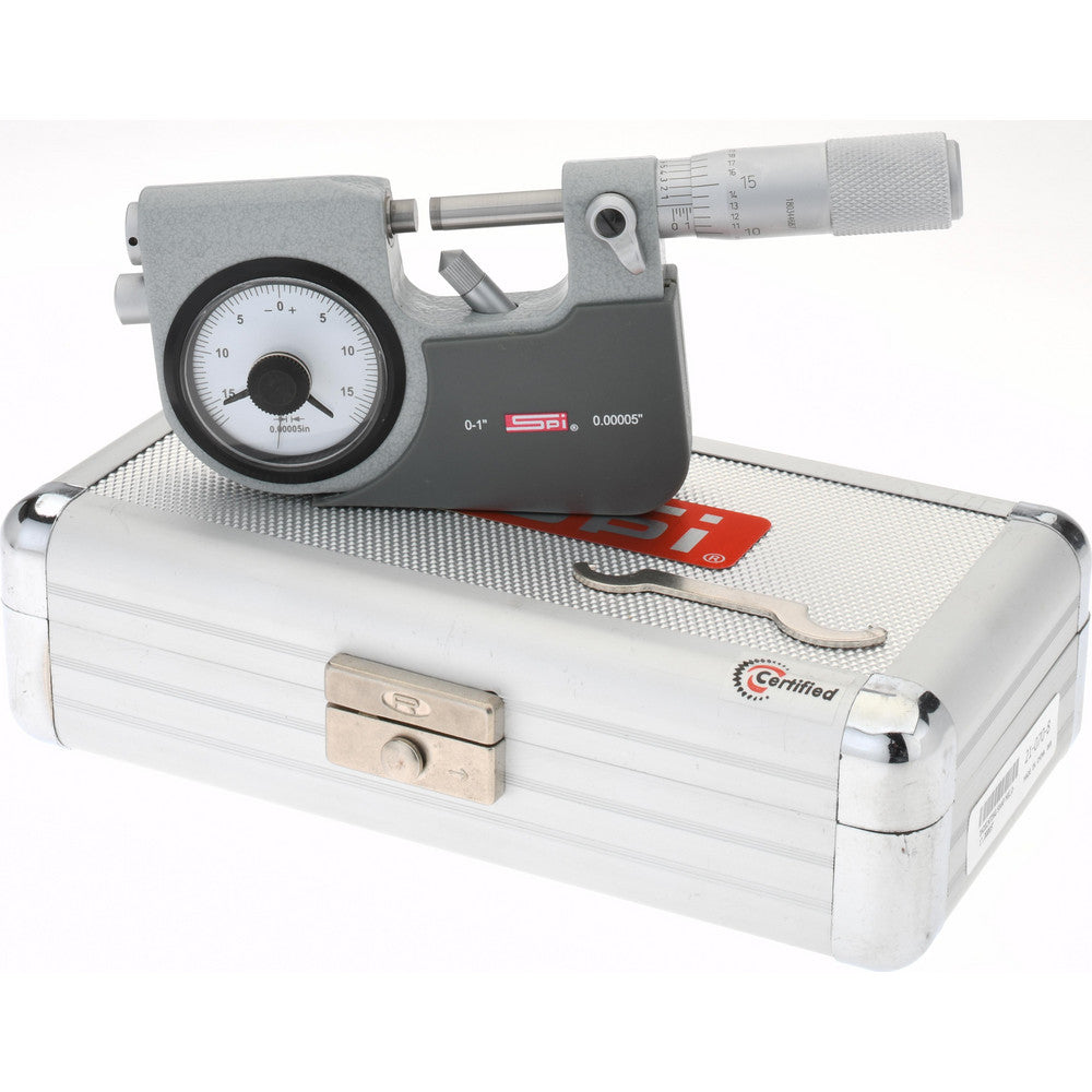 SPI MS160712145 Mechanical Outside Micrometer 1" Range, 0.00005" Graduation