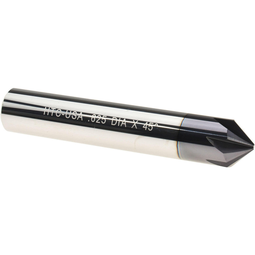 Harvey Tool 952845-C3 Chamfer Mill 5/8" Dia, 5/8" Shank Dia, 90 deg, 6 Flute, Solid Carbide, Single End