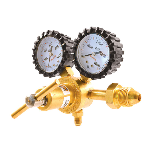 Uniweld RHP800 Welding Regulators Gas Type Nitrogen  Maximum Inlet Pressure (psi) 4000  Maximum Outlet Pressure 1000 psi  CGA Inlet Connection 580  Gage Size 2 (Inch) Fitting Type Male