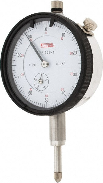 SPI 22-308-1 1/2" Range, 0-100 Dial Reading, 0.001" Graduation Dial Drop Indicator