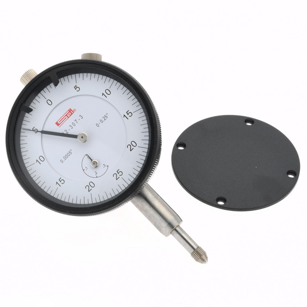 SPI CMS160725111 1/4" Range, 0-25-0 Dial Reading, 0.0005" Graduation Dial Drop Indicator