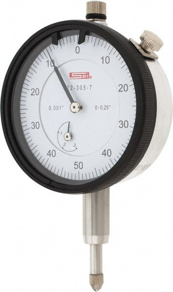 SPI CMS160725108 1/4" Range, 0-50-0 Dial Reading, 0.001" Graduation Dial Drop Indicator