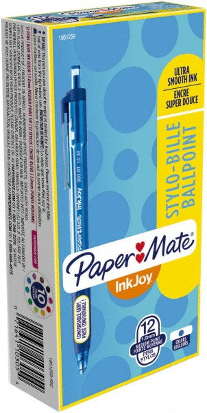 Paper Mate 1951259 Retractable Ball Point Pen 1 mm Tip, Blue Ink