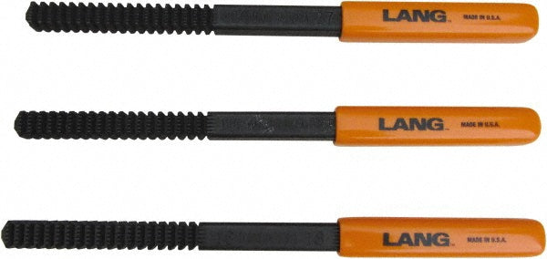 Lang 2573 3 Piece 7/16 x 8-7/16" External Pipe Thread Restoring File Set