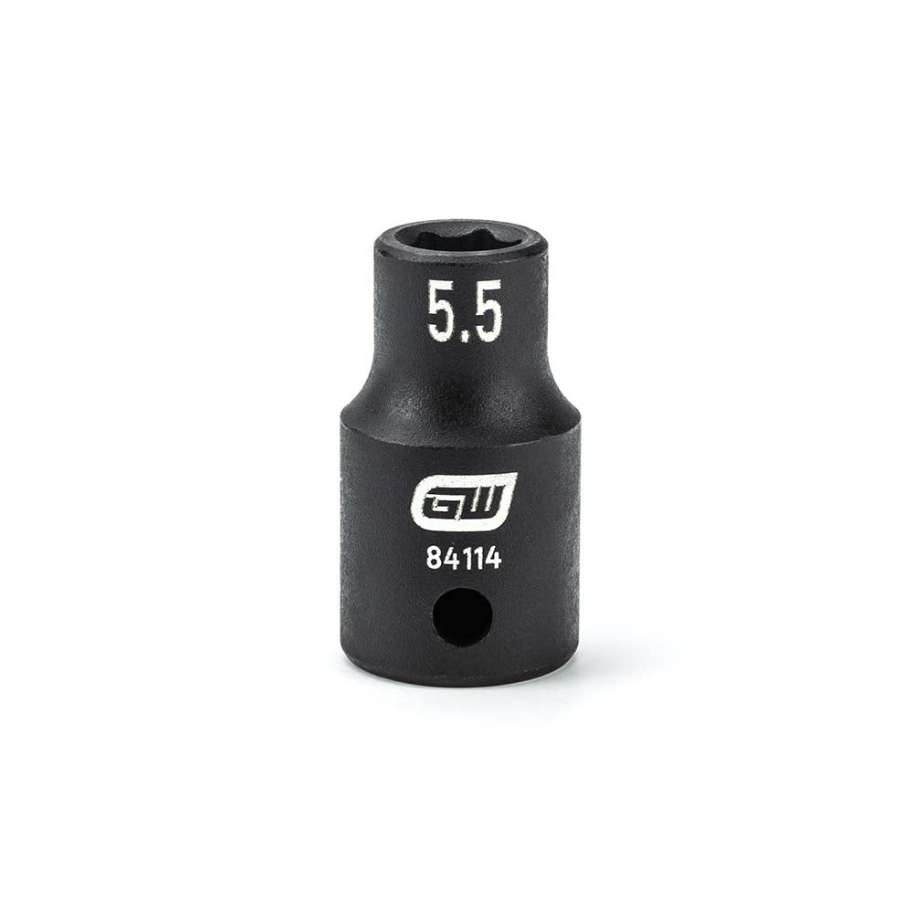 GEARWRENCH 84114 Impact Socket 1/4" Drive, 5.5mm Socket, Hex Drive