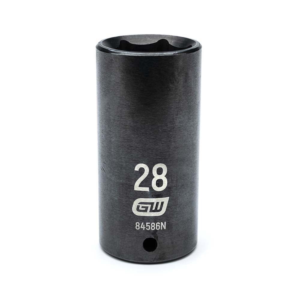 GEARWRENCH 84586N Impact Socket 1/2" Drive, 28mm Socket, Hex Drive