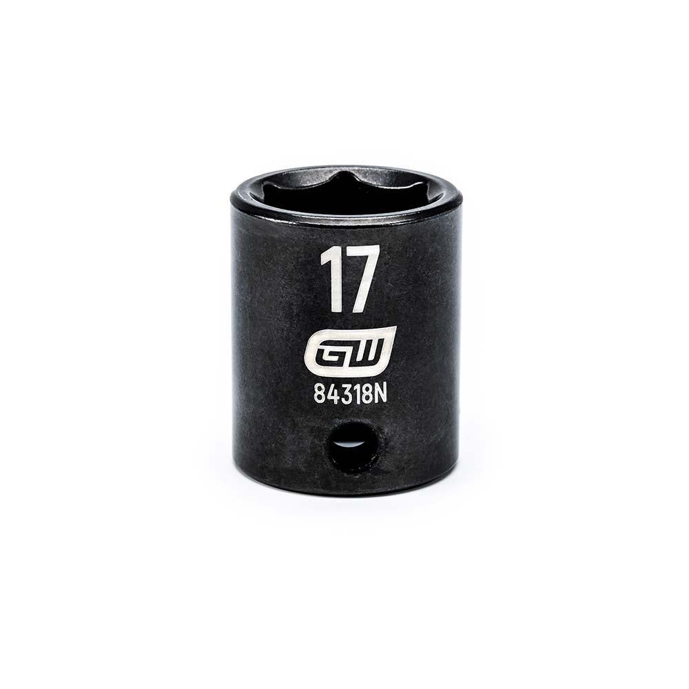 GEARWRENCH 84318N Impact Socket 3/8" Drive, 17mm Socket, Hex Drive