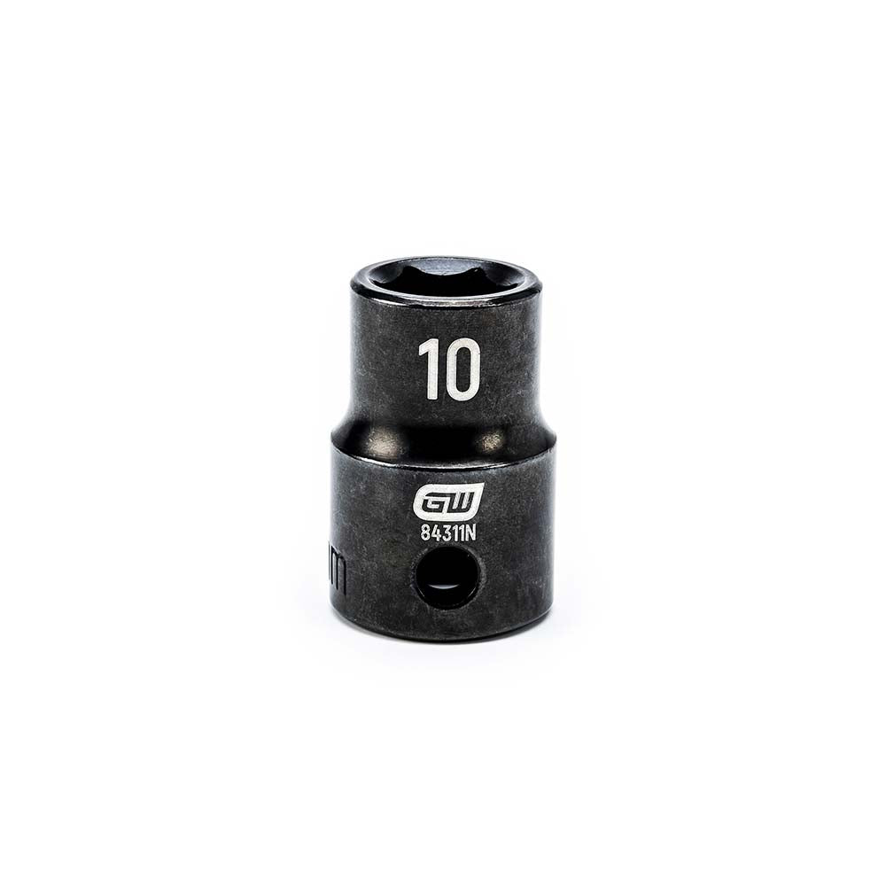 GEARWRENCH 84311N Impact Socket 3/8" Drive, 10mm Socket, Hex Drive