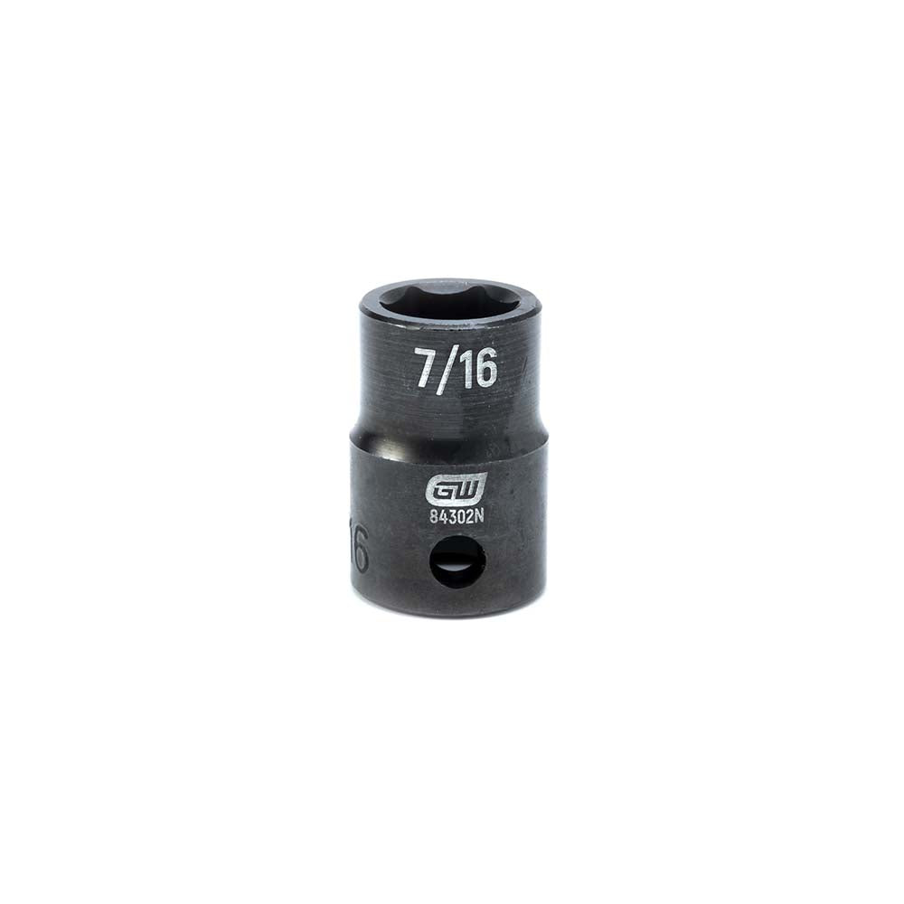 GEARWRENCH 84302N Impact Socket 3/8" Drive, 7/16" Socket, Hex Drive