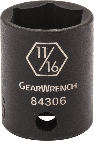 GEARWRENCH 84386N Impact Socket 3/8" Drive, 7/8" Socket, Hex Drive