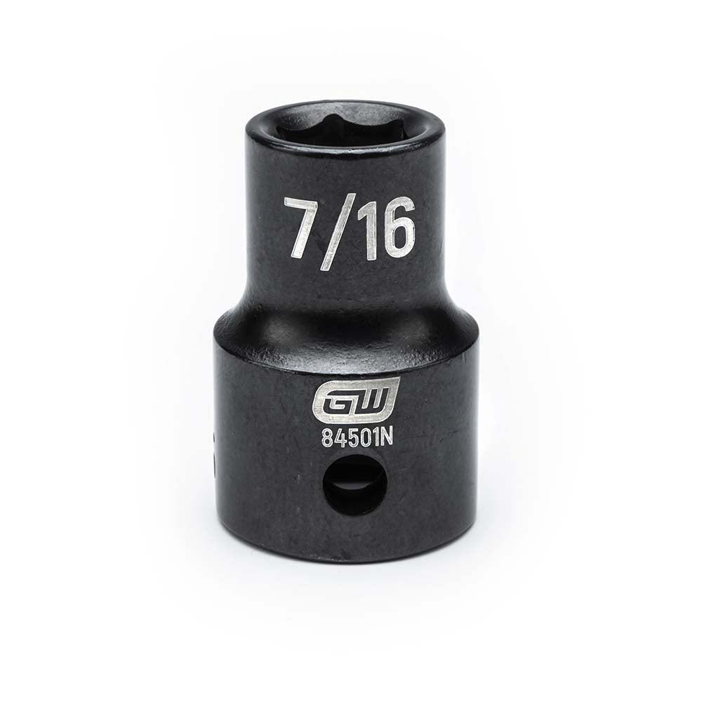 GEARWRENCH 84501N Impact Socket 1/2" Drive, 7/16" Socket, Hex Drive