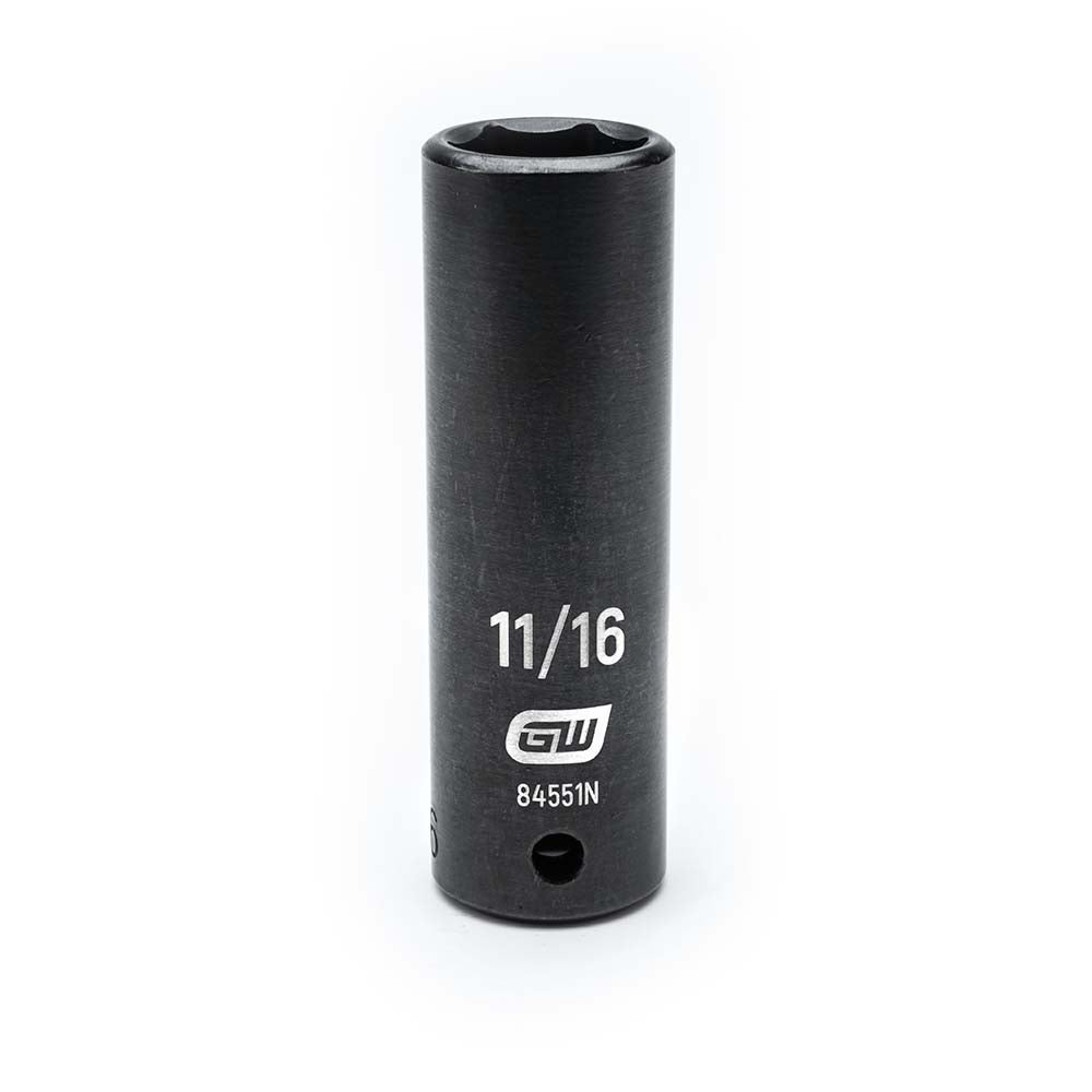 GEARWRENCH 84551N Impact Socket 1/2" Drive, 11/16" Socket, Hex Drive