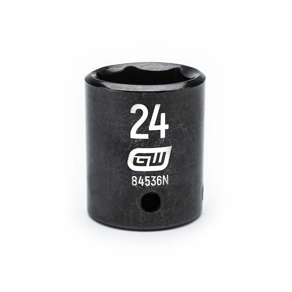 GEARWRENCH 84536N Impact Socket 1/2" Drive, 24mm Socket, Hex Drive