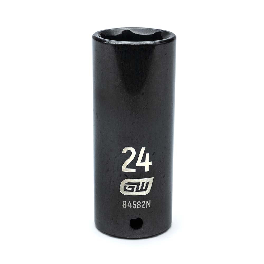 GEARWRENCH 84582N Impact Socket 1/2" Drive, 24 mm Socket, Hex Drive