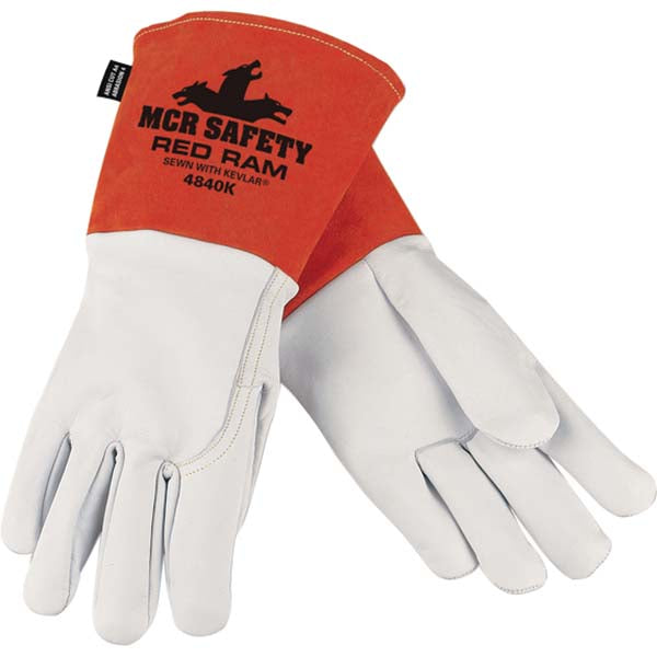 MCR Safety 4840KL Welding Gloves MCR Safety Size Large, Leather, Pair, for MIG & TIG