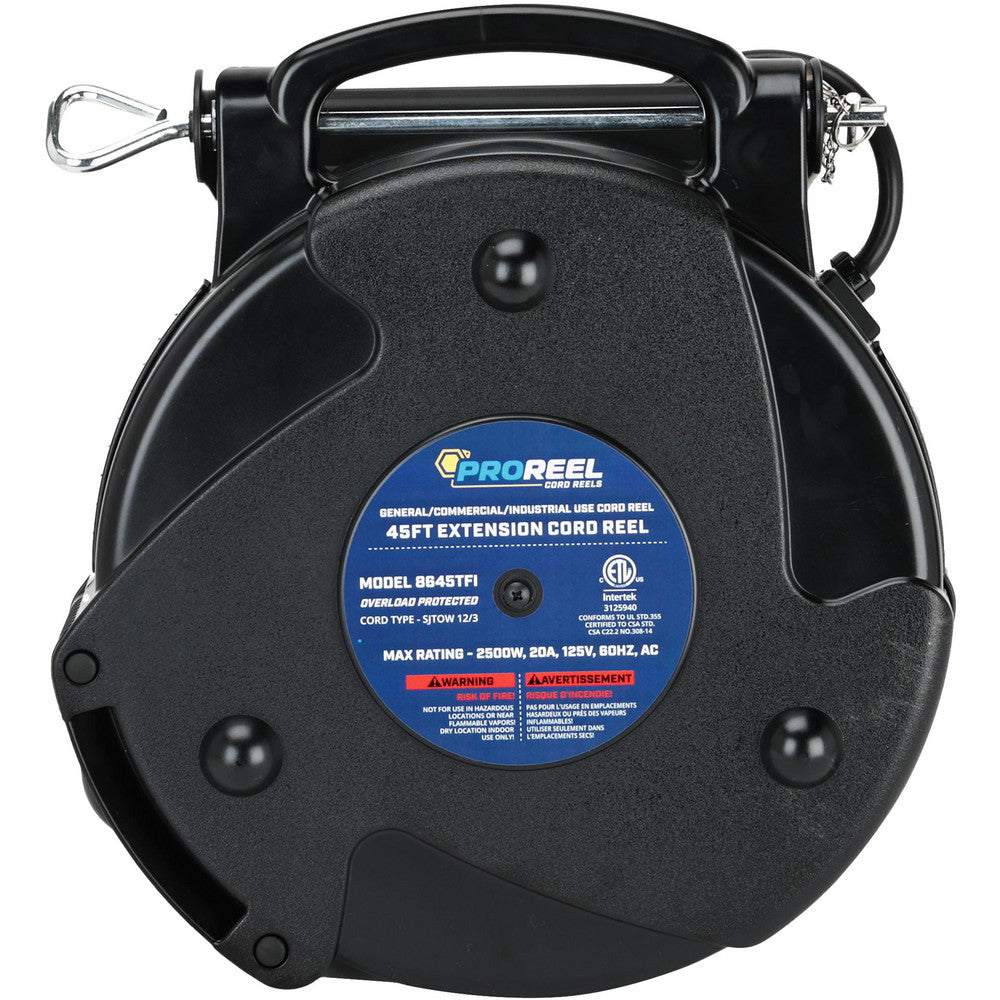 Value Collection 8645TFI Cord & Cable Reel 12 AWG, 45' Long, Single NEMA 5-20 End