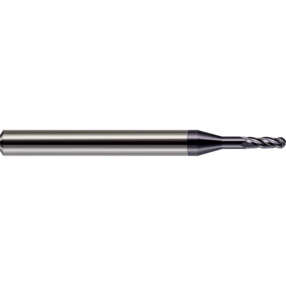 Harvey Tool 982820-C3 Ball End Mill 0.0200" Dia, 0.0600" LOC, 4 Flute, Solid Carbide