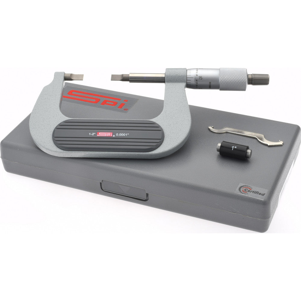 SPI CMS160809242 Blade Micrometer Mechanical, 1 to 2"