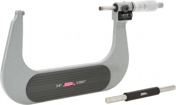 SPI CMS160809172 Mechanical Outside Micrometer 6" Range, 0.0001" Graduation