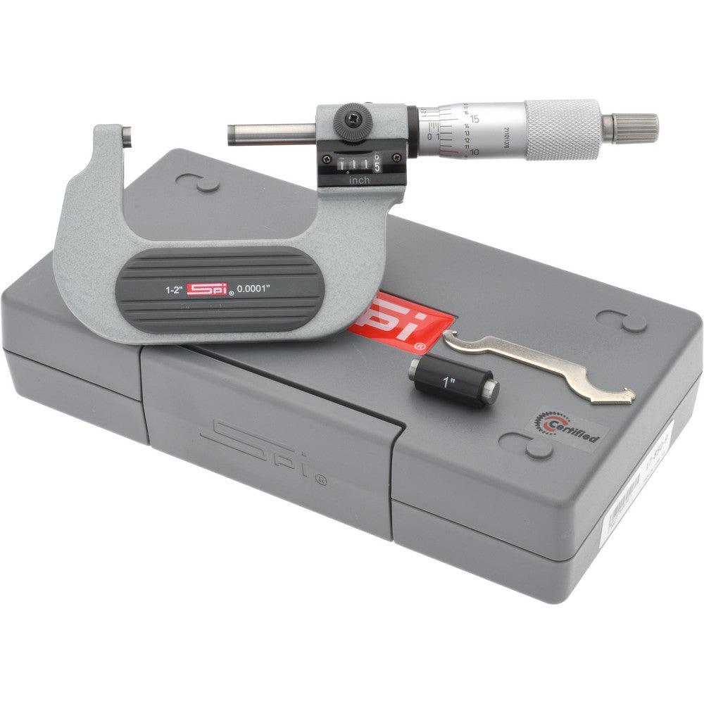 SPI CMS160809151 Mechanical Outside Micrometer 2" Range, 0.0001" Graduation
