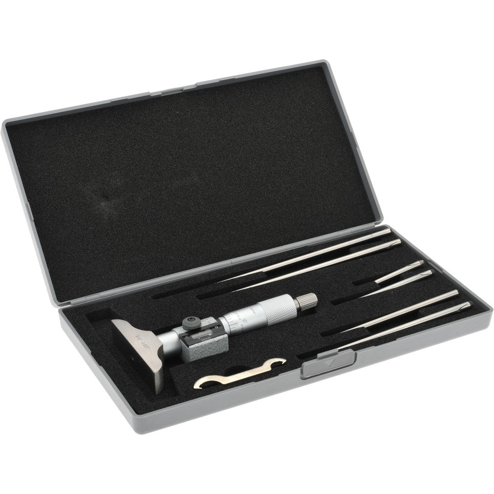 SPI CMS160809041 Mechanical Depth Micrometer 6'' Range, 6 Rods