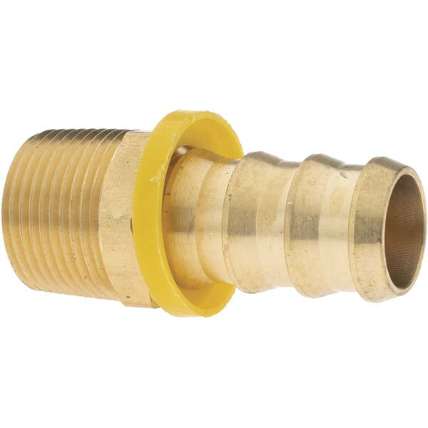 Value Collection 2750003430 Barbed Push-On Hose Male Connector 3/4" NPTF, Brass
