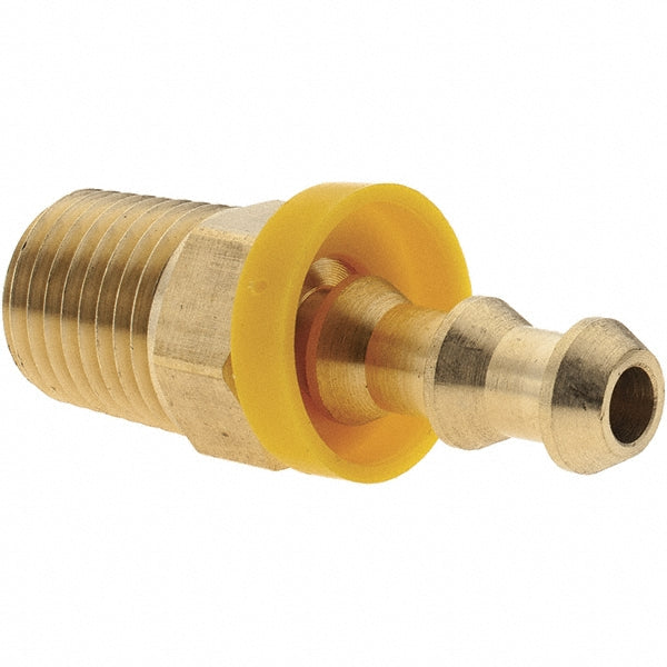 Value Collection 2750001430 Barbed Push-On Hose Male Connector 1/4" NPTF, Brass