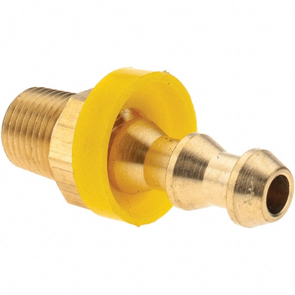 Value Collection 2750001230 Barbed Push-On Hose Male Connector 1/8" NPTF, Brass
