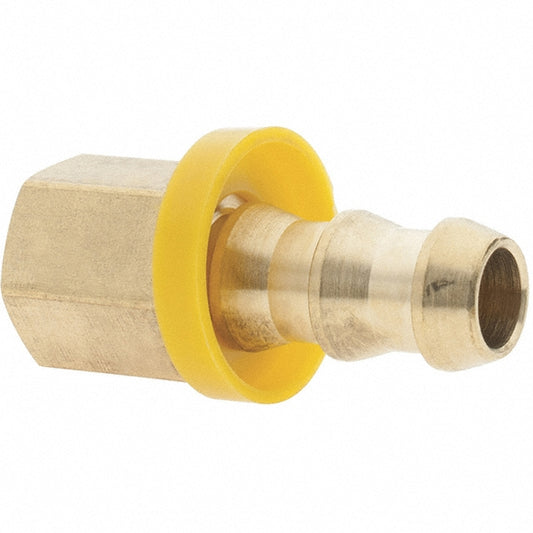 Value Collection 2751002030 Barbed Push-On Hose Female Connector 1/4" NPTF, Brass