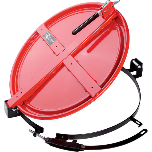 New Pig DRM1072-RD Drum Covers, Liners & Sheets Compatible Drum Capacity (Gal) 55.00  Type Lid with Gasket  Material Steel  Color Red  Closure Type One-Hand Latch  Anti-static No