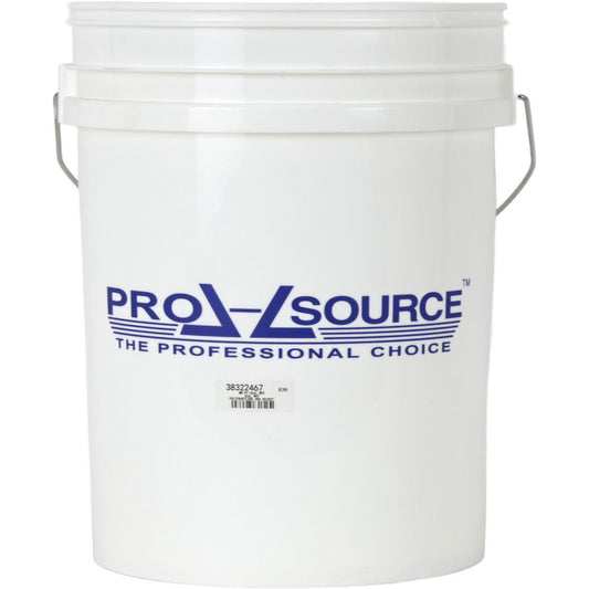Pro-Source MW-PP-5 GAL 5 Gal, 14.5669" High,1.8 mm Bucket Thickness, Polypropylene Round White Single Pail
