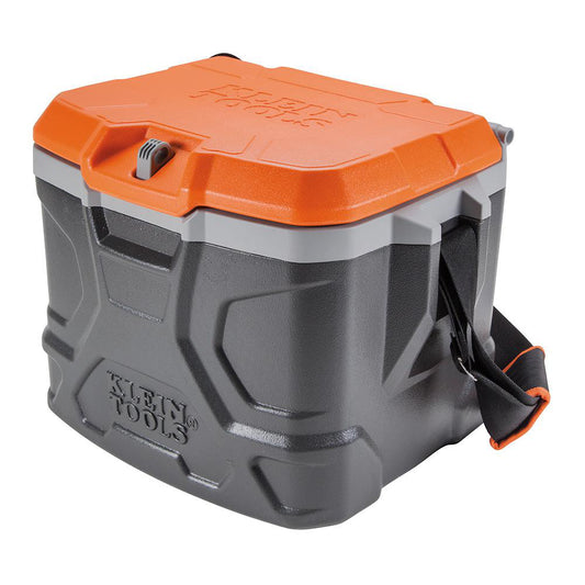 Klein Tools 55600 Portable Coolers Portable Cooler Type Personal Cooler  Body Color Gray Orange  Volume Capacity 17 qt  Material Polyurethane  Ice Retention Time 30  Overall Height 12in