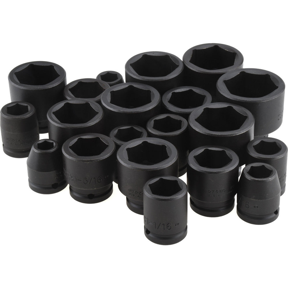 Proto J72103 Impact Standard Socket Set 20 Pc, 3/4" Drive, 5/8 to 2" Socket
