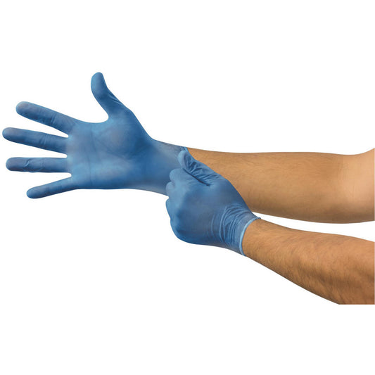 Ansell V293 Series Microflex Disposable Gloves Size Large, 2.8 mil, Uncoated-Coated Vinyl, Industrial Grade, Unpowdered