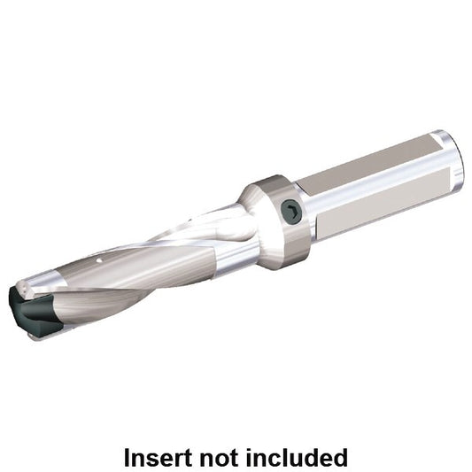 Kennametal 6123764 Replaceable-Tip Drill 38.1 to 40 mm Dia, 7-1/2" Max Depth, 1-1/2" Straight-Cylindrical Shank