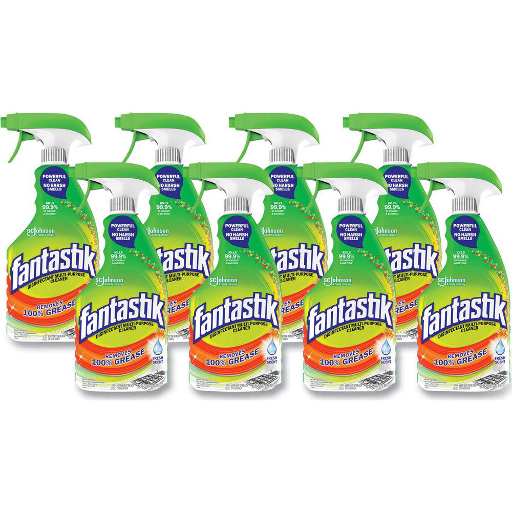 Fantastik SJN366095 Fantastik Disinfectant Multi-Purpose Cleaner Spray Bottle, Fresh Scent, 32 oz, 8/Case