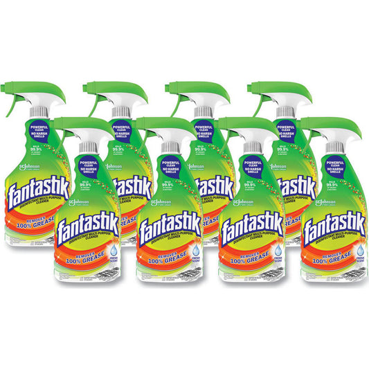 Fantastik SJN366095 Fantastik Disinfectant Multi-Purpose Cleaner Spray Bottle, Fresh Scent, 32 oz, 8/Case