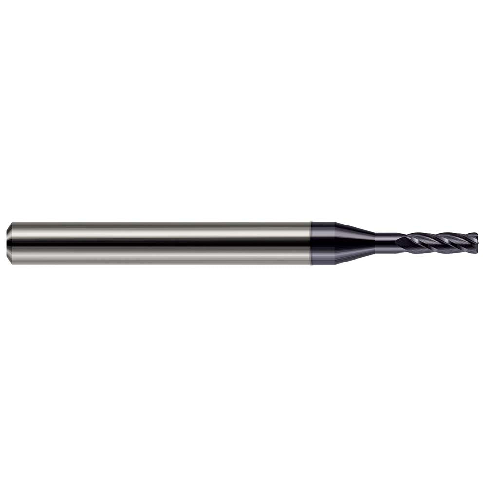 Harvey Tool 876109-C3 Corner Radius End Mill 9/64" Dia, 27/64" LOC, 0.0100" Radius, 4 Flute, Solid Carbide
