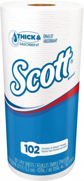 Scott 47031 Paper Towels Perforated Roll, 24 Rolls, 1 Ply, White