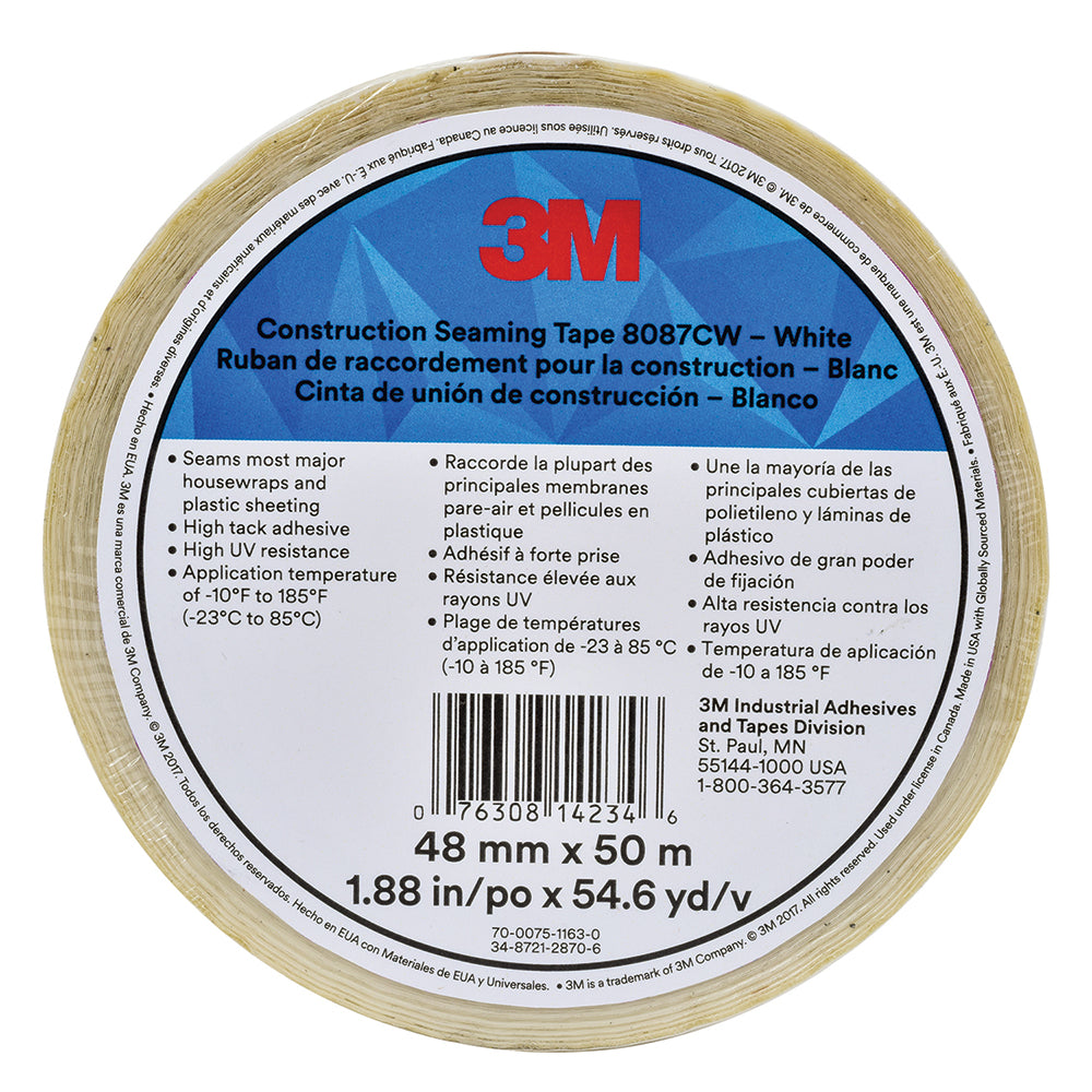 3M 7010379550 Duct Tape 48 mm Wide, White