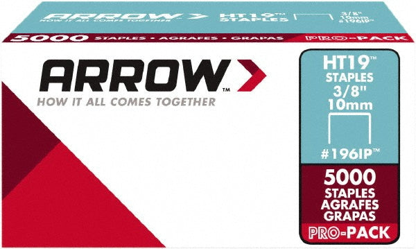 Arrow 196IP High Carbon Steel Light-Duty Staple 3/8" Leg Length