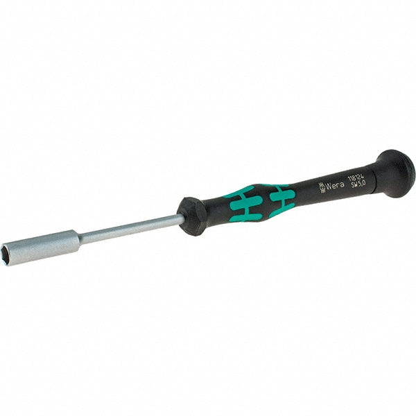 Wera 05118124001 Precision Nut Driver Solid Shaft, Cushion Grip Handle, 6-1/4" OAL