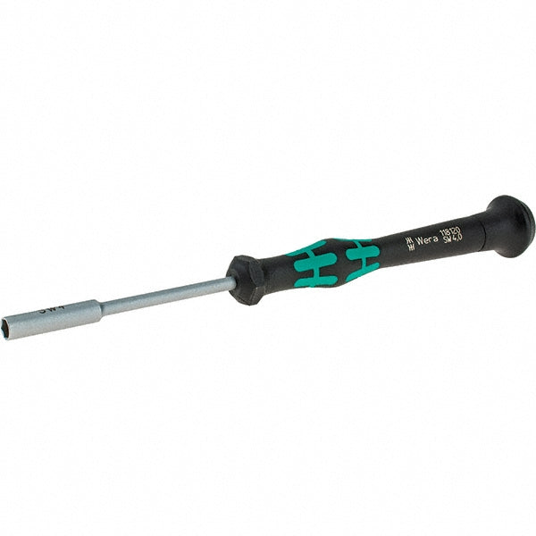 Wera 05118120001 Precision Nut Driver Solid Shaft, Cushion Grip Handle, 6-1/4" OAL