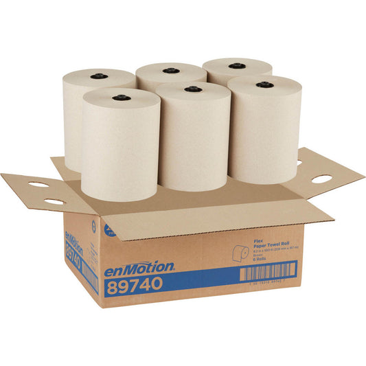 Georgia Pacific 89740 Enmotion Flex Recycled Paper Towel Rolls, Brown