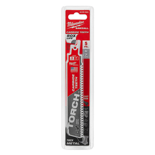 Milwaukee Tool 48-00-5501 Reciprocating Saw Blade Solid Carbide